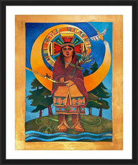 Wall Frame Black - St. Kateri Tekakwitha by M. McGrath