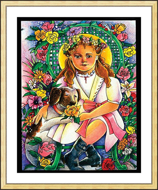 Wall Frame Gold, Matted - St. Thérèse, the Little Doctor by M. McGrath