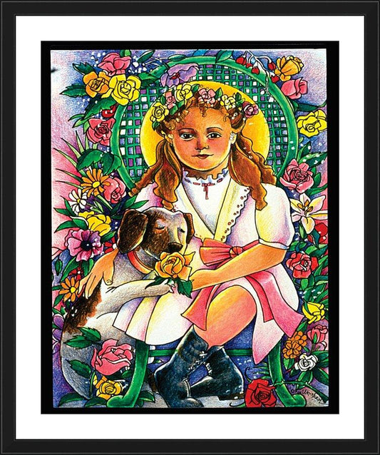 Wall Frame Black, Matted - St. Thérèse, the Little Doctor by M. McGrath