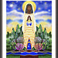 Wall Frame Espresso, Matted - Mary, Tower of Power by M. McGrath