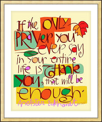 Wall Frame Gold - Thank You Prayer by M. McGrath
