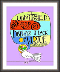 Wall Frame Espresso - Unmitigated Seriousness by M. McGrath