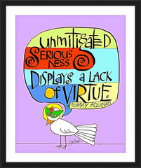 Wall Frame Black - Unmitigated Seriousness by M. McGrath