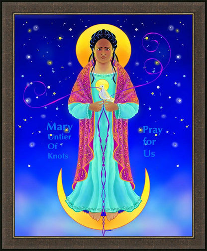 Wall Frame Espresso - Our Lady, Untier of Knots by Br. Mickey McGrath, OSFS - Trinity Stores