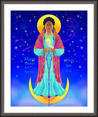 Wall Frame Espresso - Our Lady, Untier of Knots by M. McGrath