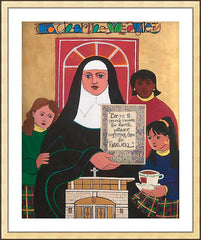 Wall Frame Gold - Ven. Catherine McAuley by M. McGrath