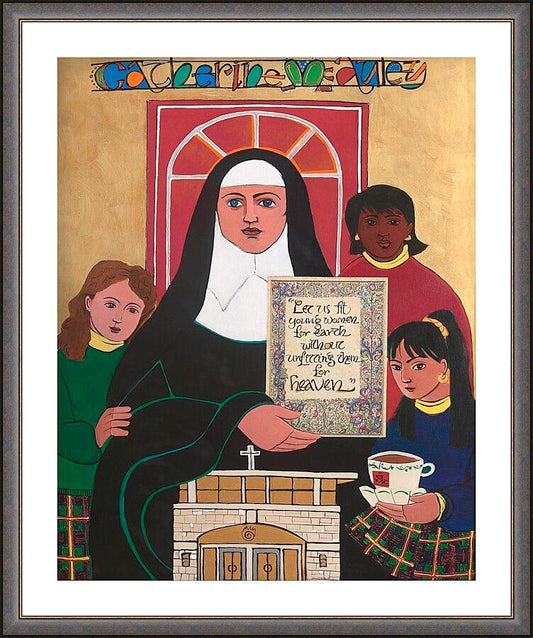 Wall Frame Espresso, Matted - Ven. Catherine McAuley by M. McGrath