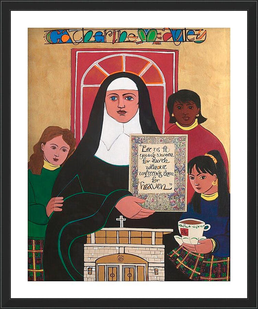 Wall Frame Black, Matted - Ven. Catherine McAuley by M. McGrath