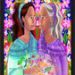 Wall Frame Black - Visitation With Flowers by M. McGrath