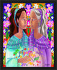 Wall Frame Black - Visitation With Flowers by M. McGrath