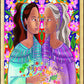 Wall Frame Gold - Visitation With Flowers by M. McGrath