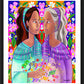 Wall Frame Black - Visitation With Flowers by M. McGrath