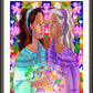 Wall Frame Espresso - Visitation With Flowers by M. McGrath