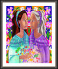 Wall Frame Espresso - Visitation With Flowers by M. McGrath