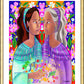 Wall Frame Gold - Visitation With Flowers by M. McGrath