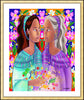 Wall Frame Gold - Visitation With Flowers by M. McGrath