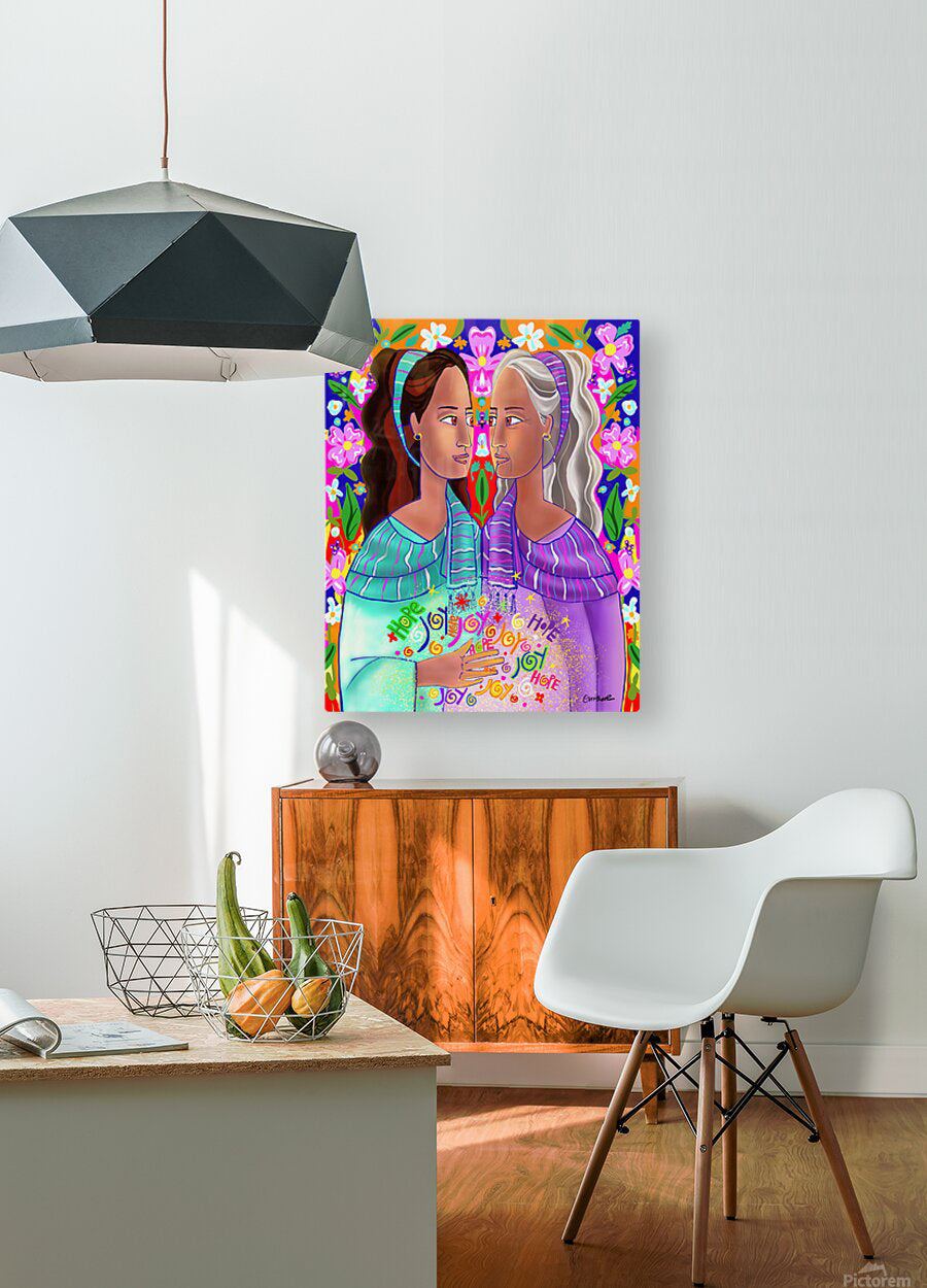 Metal Print - Visitation With Flowers by M. McGrath