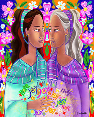 Metal Print - Visitation With Flowers by M. McGrath