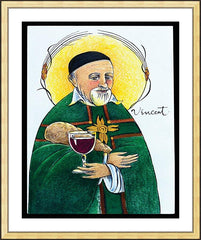 Wall Frame Gold - St. Vincent de Paul by M. McGrath