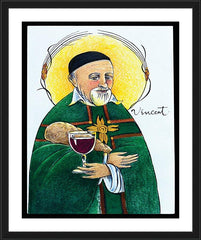 Wall Frame Black - St. Vincent de Paul by M. McGrath