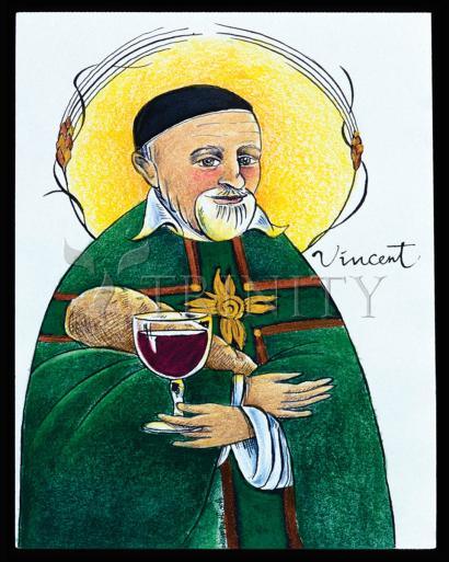 Wall Frame Black, Matted - St. Vincent de Paul by Br. Mickey McGrath, OSFS - Trinity Stores