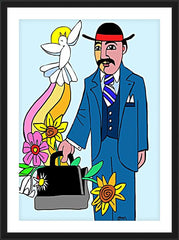Wall Frame Black - Ven. José Gregorio Hernández by M. McGrath