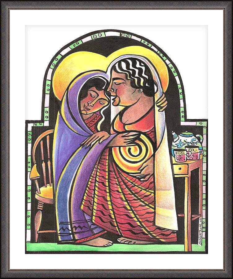 Wall Frame Espresso, Matted - Visitation - Kitchen by Br. Mickey McGrath, OSFS - Trinity Stores