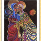 Wall Frame Gold, Matted - Visitation Sun and Moon by Br. Mickey McGrath, OSFS - Trinity Stores