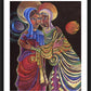 Wall Frame Black, Matted - Visitation Sun and Moon by Br. Mickey McGrath, OSFS - Trinity Stores