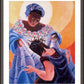 Wall Frame Espresso, Matted - St. Veronica Wipes the Face of Jesus: 6th Station by Br. Mickey McGrath, OSFS - Trinity Stores