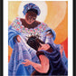 Wall Frame Black, Matted - St. Veronica Wipes the Face of Jesus: 6th Station by Br. Mickey McGrath, OSFS - Trinity Stores