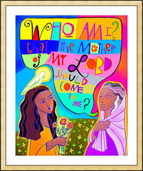 Wall Frame Gold - Visitation - Who Am I? by M. McGrath