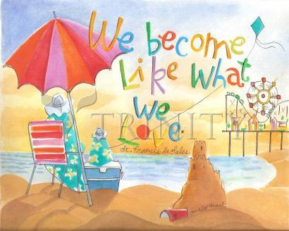 Wall Frame Gold, Matted - We Become What We Love by M. McGrath