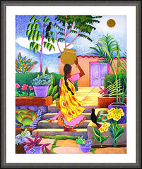 Wall Frame Espresso - Woman at the Well by M. McGrath