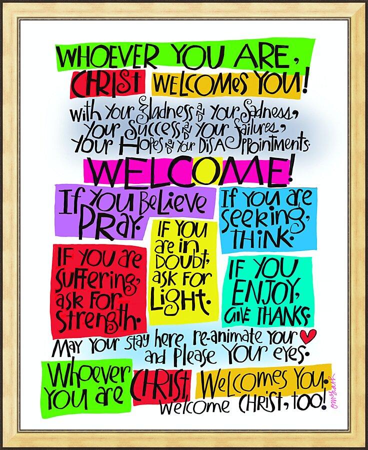 Wall Frame Gold - Welcome Prayer by M. McGrath