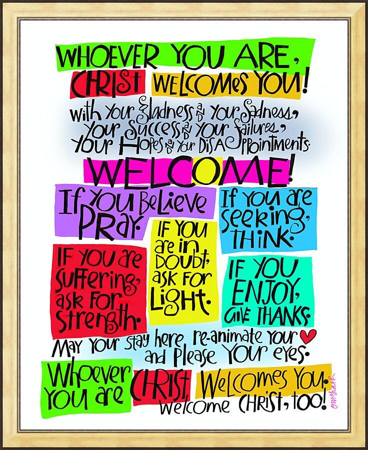 Wall Frame Gold - Welcome Prayer by M. McGrath – Trinity Stores