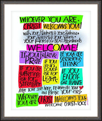 Wall Frame Espresso - Welcome Prayer by M. McGrath
