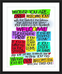 Wall Frame Black - Welcome Prayer by M. McGrath