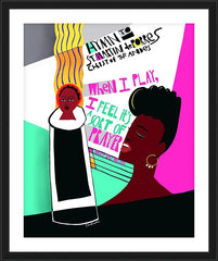Wall Frame Black - When I Play it is a Sort of Prayer by M. McGrath