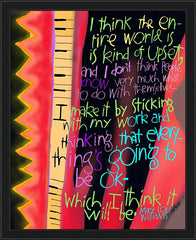 Wall Frame Black - The World Is Upset by M. McGrath