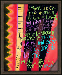 Wall Frame Espresso - The World Is Upset by M. McGrath