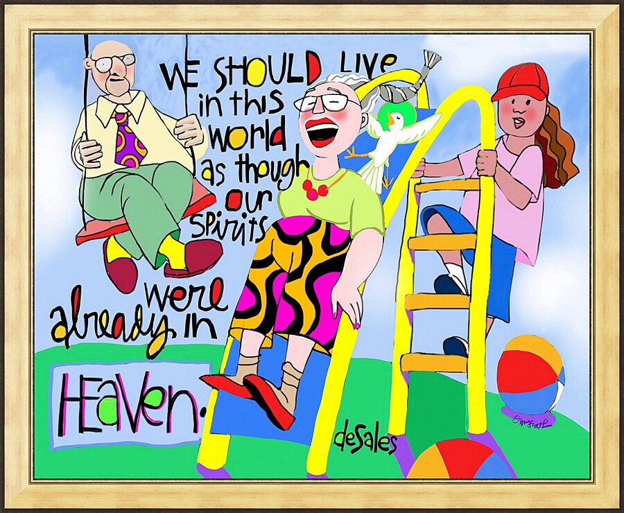 Wall Frame Gold - We Should Live In This World by M. McGrath