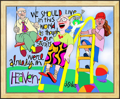 Wall Frame Gold - We Should Live In This World by M. McGrath