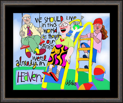 Wall Frame Espresso - We Should Live In This World by M. McGrath