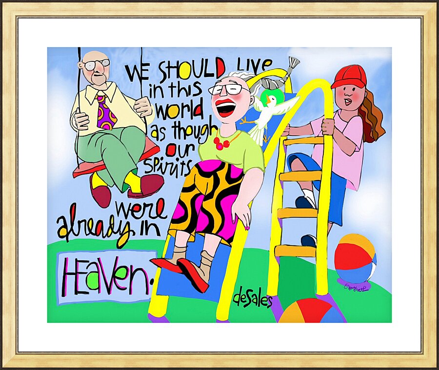 Wall Frame Gold, Matted - We Should Live In This World by M. McGrath