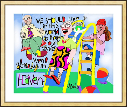 Wall Frame Gold, Matted - We Should Live In This World by M. McGrath