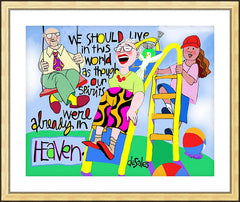 Wall Frame Gold - We Should Live In This World by M. McGrath