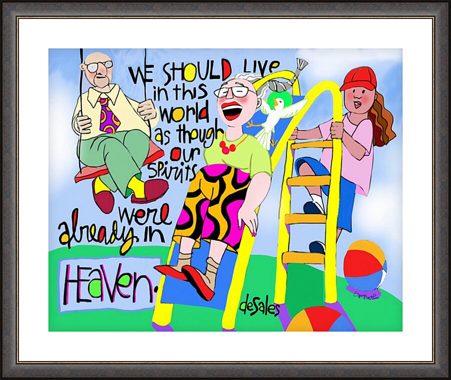 Wall Frame Espresso, Matted - We Should Live In This World by M. McGrath