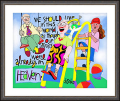 Wall Frame Espresso - We Should Live In This World by M. McGrath