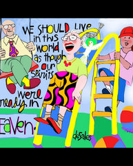 Wood Plaque - We Should Live In This World by M. McGrath